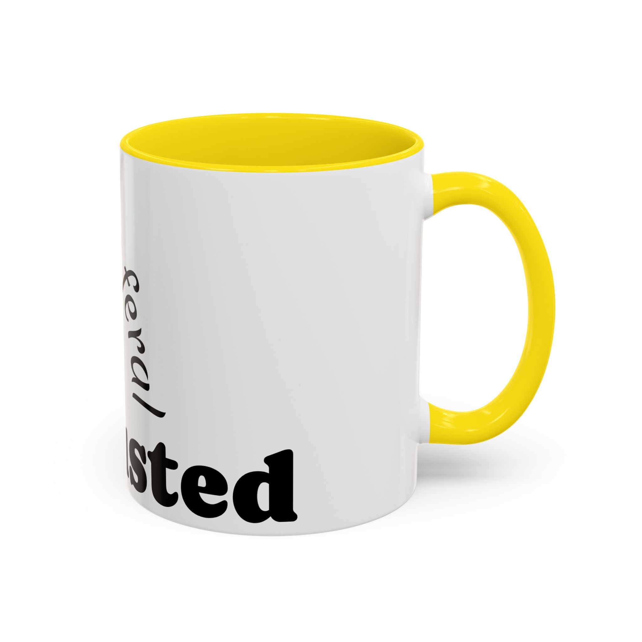 “A Little Feral, Just Exhausted” Black-Handle Ceramic Mug