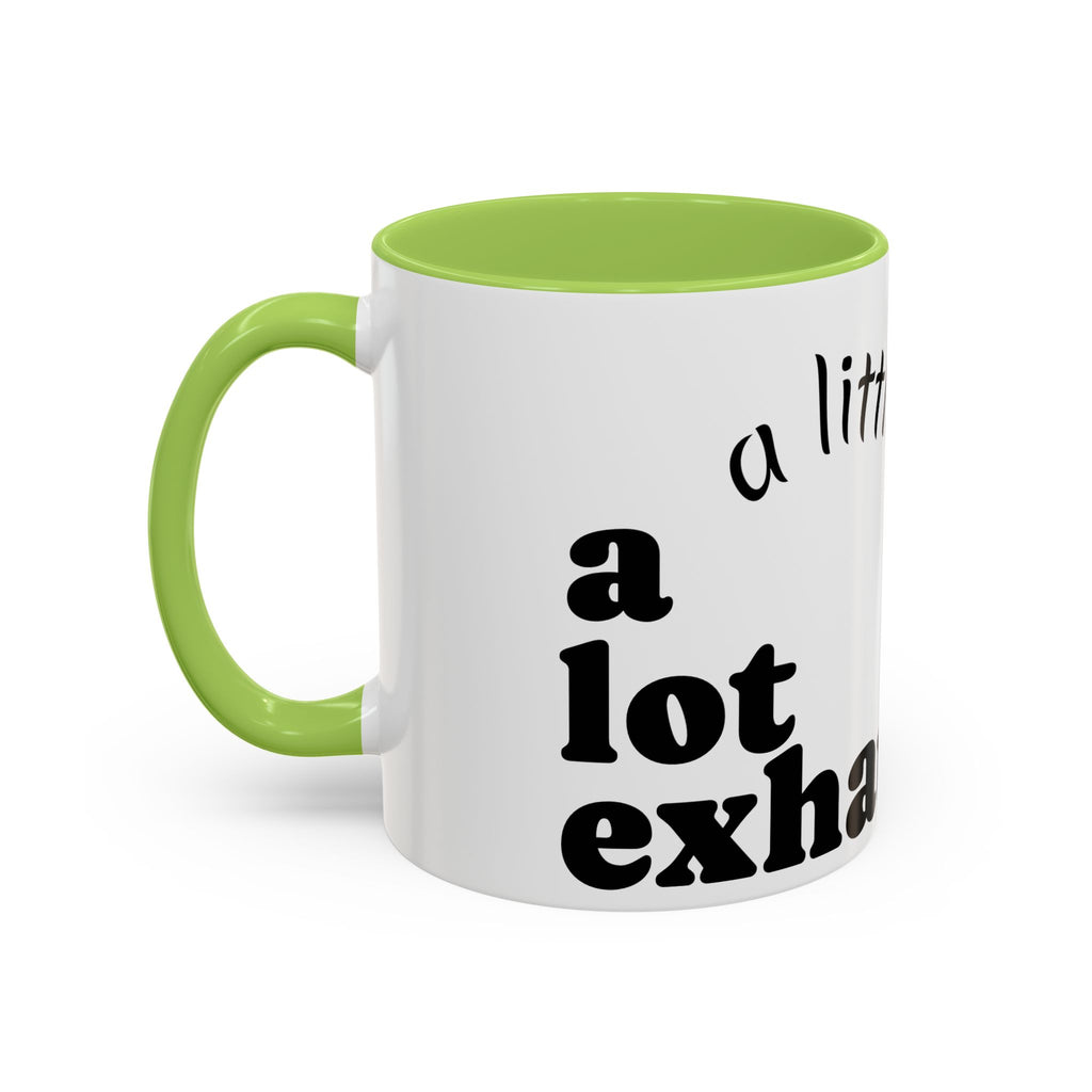 “A Little Feral, Just Exhausted” Black-Handle Ceramic Mug