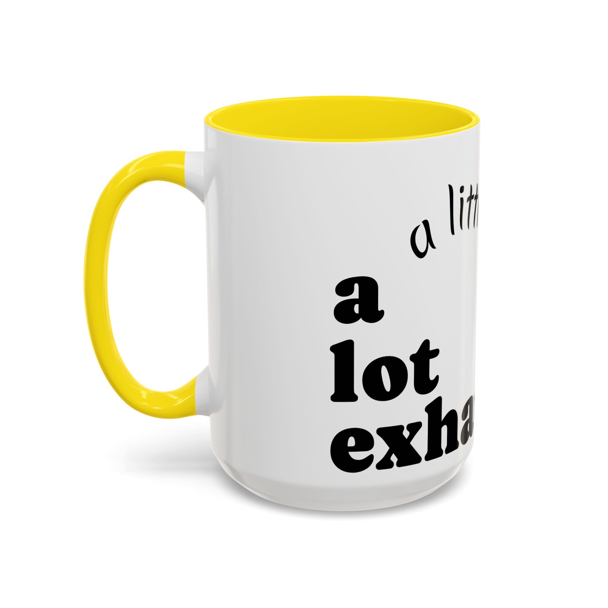 “A Little Feral, Just Exhausted” Black-Handle Ceramic Mug