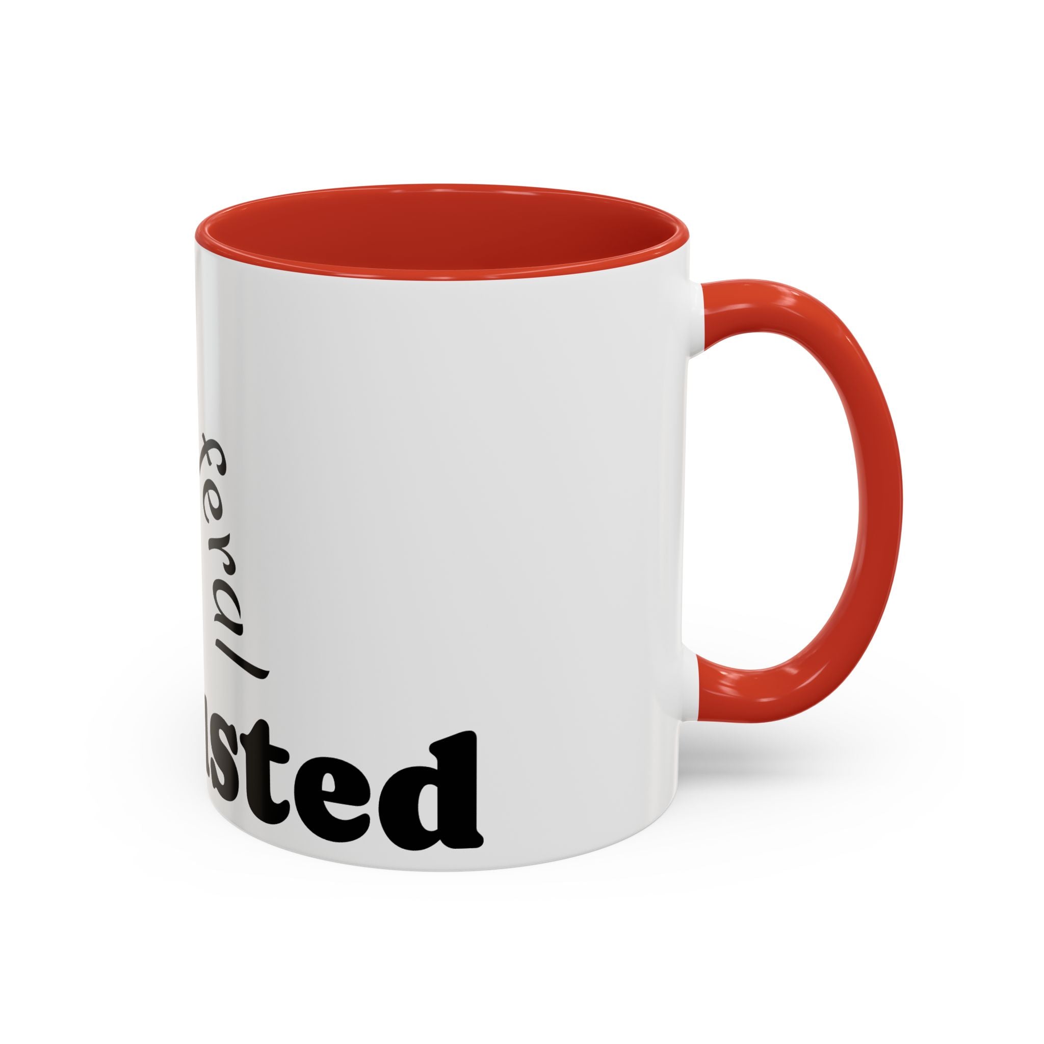 “A Little Feral, Just Exhausted” Black-Handle Ceramic Mug