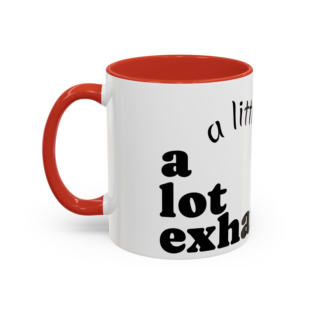 “A Little Feral, Just Exhausted” Black-Handle Ceramic Mug