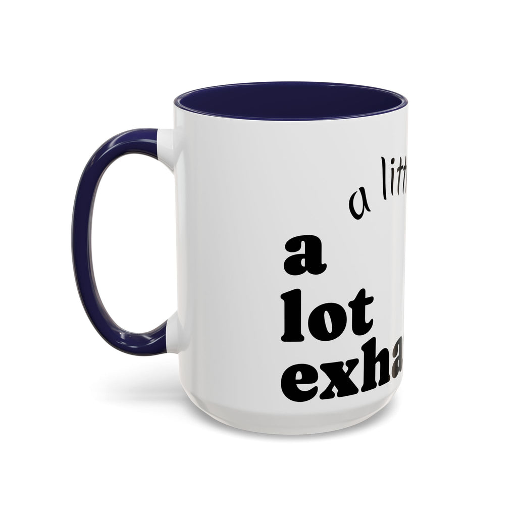 “A Little Feral, Just Exhausted” Black-Handle Ceramic Mug