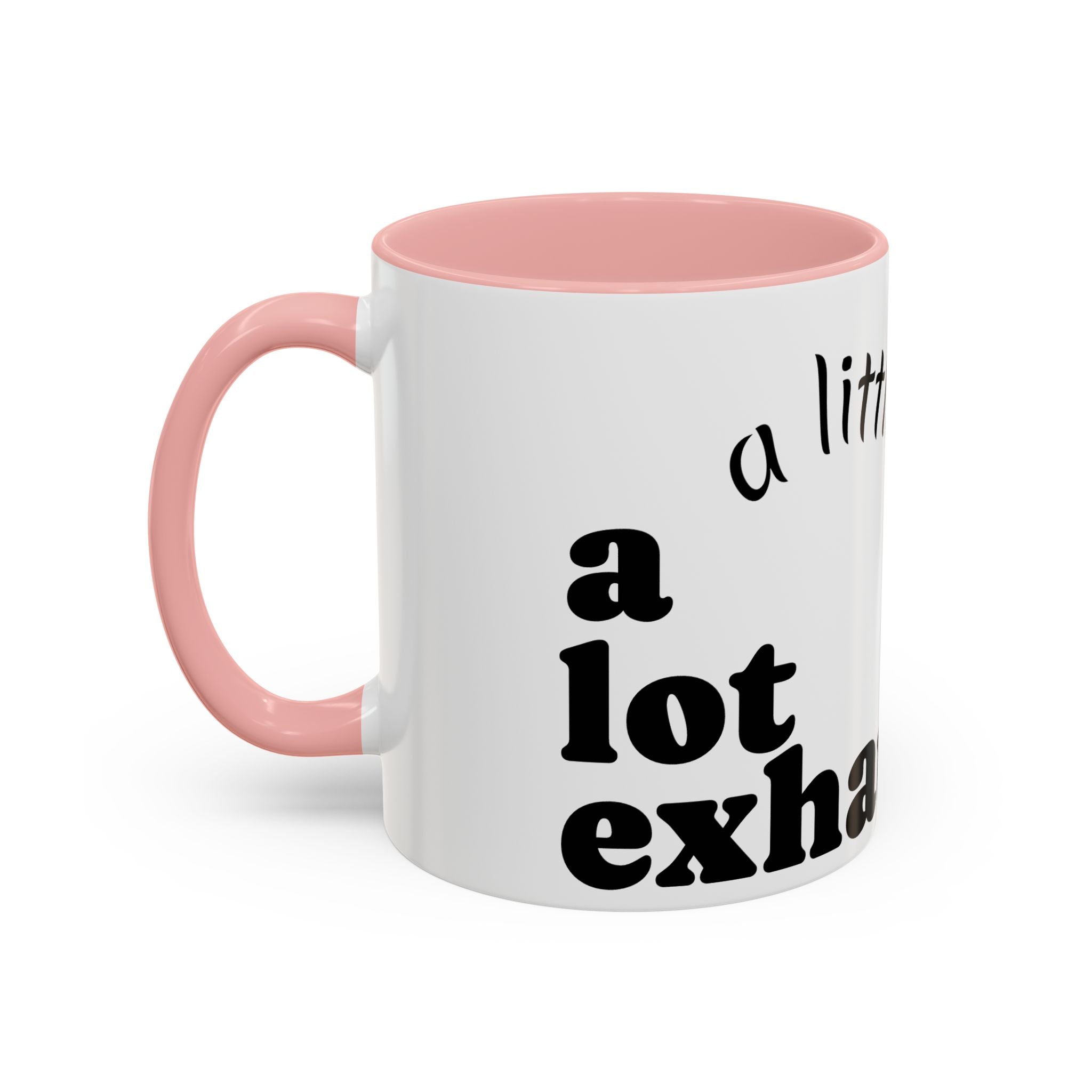 “A Little Feral, Just Exhausted” Black-Handle Ceramic Mug