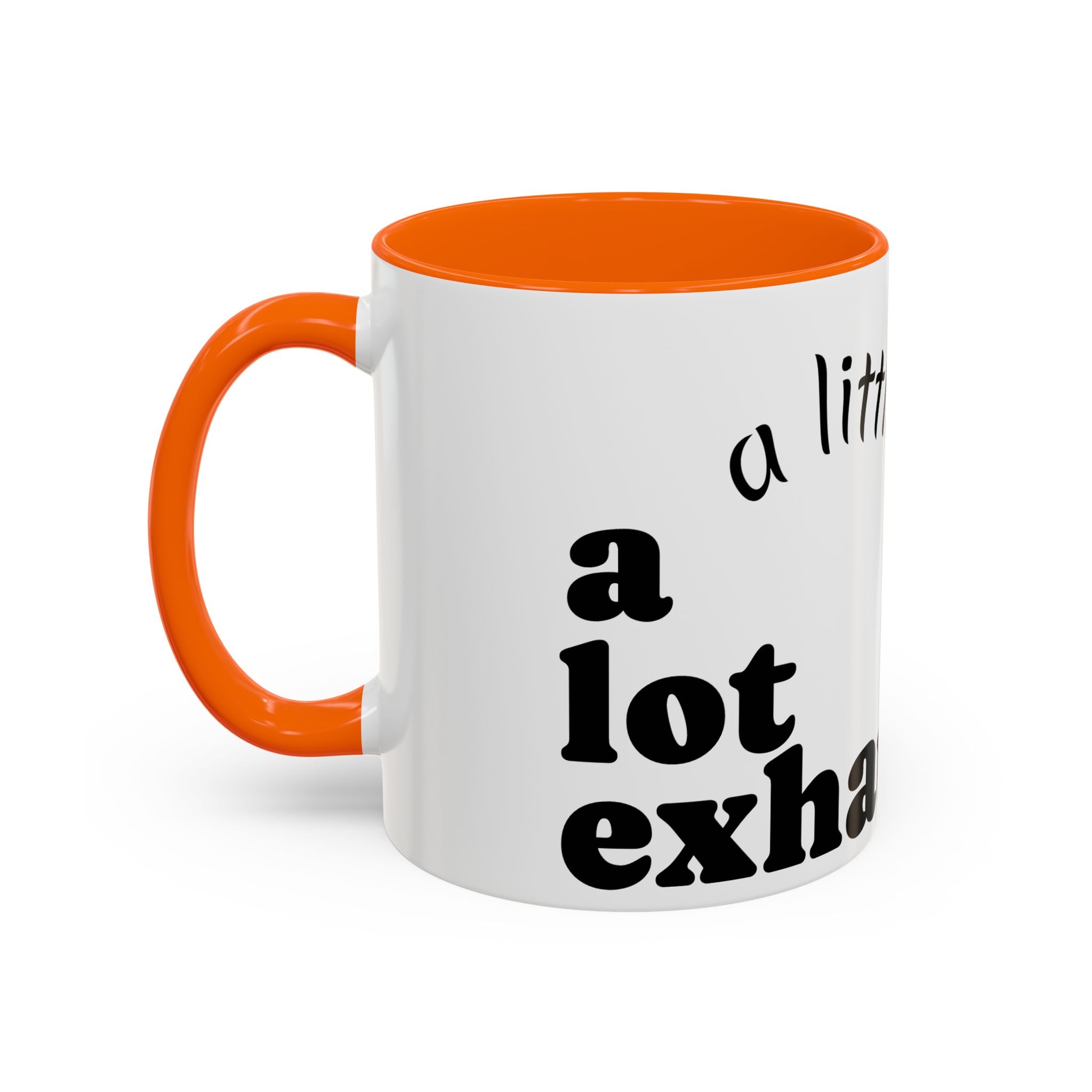 “A Little Feral, Just Exhausted” Black-Handle Ceramic Mug