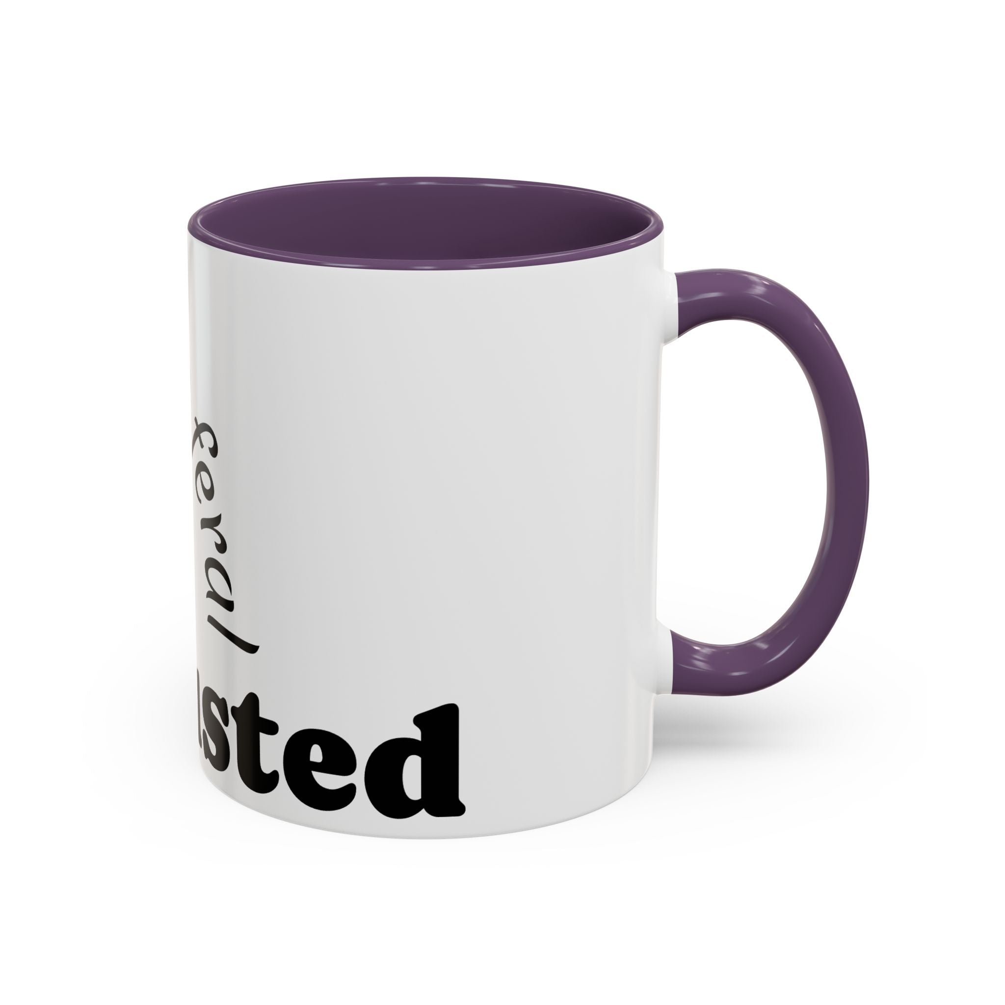 “A Little Feral, Just Exhausted” Black-Handle Ceramic Mug